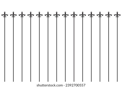 Ornate of vintage style pattern. Design classic of vertical stripes black on white background. Design print for textile, trellis, railling, wrapping, interior, fence, textile, wallpaper. Set 157