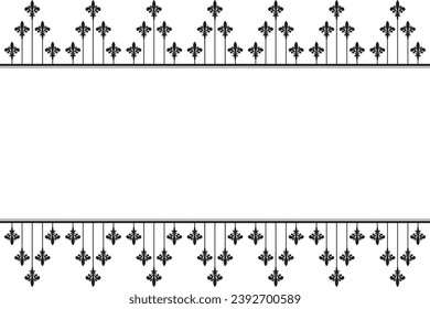 Ornate of vintage style pattern. Design classic of vertical stripes black on white background. Design print for textile, trellis, railling, wrapping, interior, fence, textile, wallpaper. Set 169