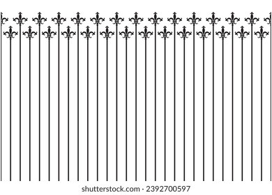 Ornate of vintage style pattern. Design classic of vertical stripes black on white background. Design print for textile, trellis, railling, wrapping, interior, fence, textile, wallpaper. Set 159