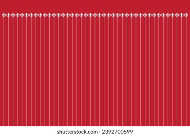 Ornate of vintage style pattern. Design classic of vertical stripes white on red background. Design print for textile, trellis, railling, wrapping, interior, fence, textile, wallpaper. Set 171