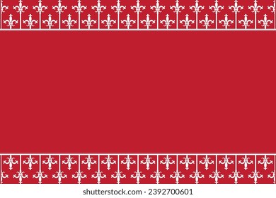 Ornate of vintage style pattern. Design classic of vertical stripes white on red background. Design print for textile, trellis, railling, wrapping, interior, fence, textile, wallpaper. Set 162