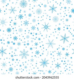 Ornate Xmas Frozen. Nordic Scandinavian Frozen. Graphic Vector Texture. Snowy Abstract Set. Xmas Holiday Decor. Snow Seamless Flake. Vintage Festive Pattern. Vintage Snowflake. Seamless Background