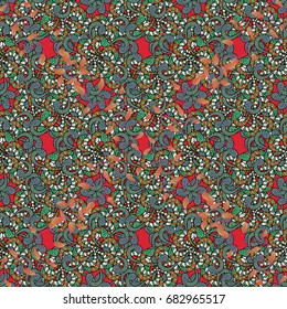 Ornate zentangle seamless texture, pattern with abstract flowers. Seamless pattern with stylized flowers.