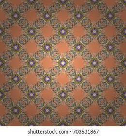 Ornate zentangle seamless texture, pattern with abstract flowers. Floral pattern can be used for wallpaper, pattern fills, web page background. Seamless pink and blue background with stylized flowers.