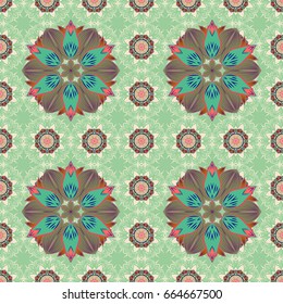Ornate zentangle texture, endless pattern with abstract flowers. Vector ornaments. Seamless pattern can be used for wallpaper, web page background, surface textures. Seamless pattern with flowers.
