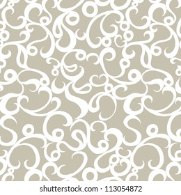 Ornated abstract seamless pattern