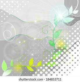 Ornated halftne summer background
