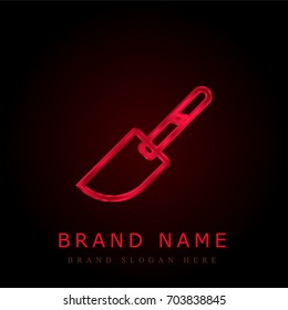 Ornating red chromium metallic logo