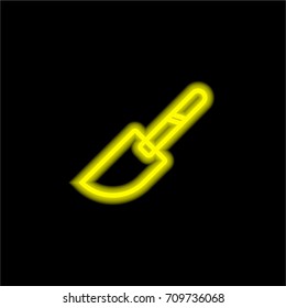 Ornating yellow glowing neon ui ux icon. Glowing sign logo vector