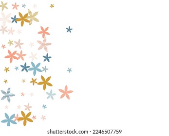 Ornithogalum rustic flowers vector design. Pretty meadow blossom shapes isolated. Women's Day background. Retro flowers Ornithogalum stylized bloom. Spring daisies.