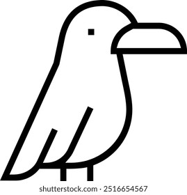 ornithology icon. Thin linear style design isolated on white background