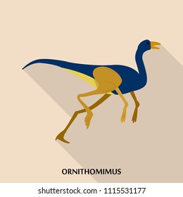 Ornithomimus icon. Flat illustration of ornithomimus vector icon for web design