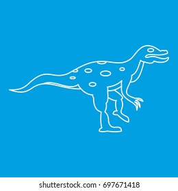 Ornithopod icon blue outline style isolated vector illustration. Thin line sign