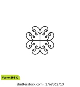 ornmental flowersymbol vector eps 10