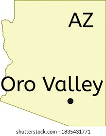 Oro Valley Stadt Lage in Arizona Karte