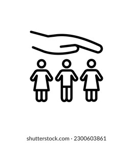 Icono de Cuidado Huérfano en vector. Ilustración