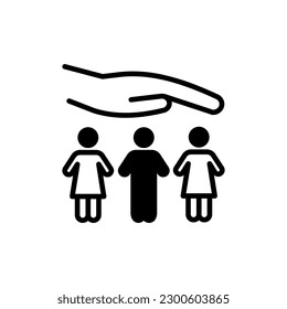 Icono de Cuidado Huérfano en vector. Ilustración