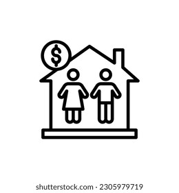 Orphan Home Spende Symbol in Vektorgrafik. Illustration