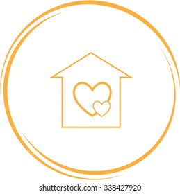 orphanage. Internet button. Vector icon.