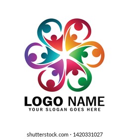 Orphanage and midwife logo, adoption symbol logo