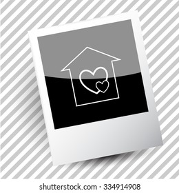 orphanage. Photoframe. Vector icon.