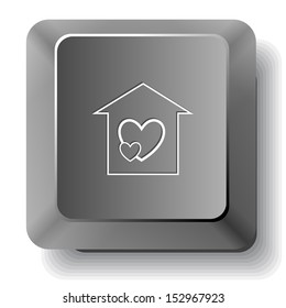 Orphanage. Vector computer key.