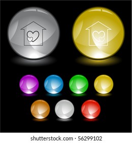 Orphanage. Vector interface element.