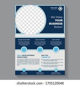 orporate Business Flyer poster pamphlet brochure cover design layout background, vector template in A4 size - Vector EPS10