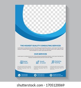 orporate Business Flyer poster pamphlet brochure cover design layout background, vector template in A4 size - Vector EPS10