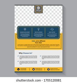 orporate Business Flyer poster pamphlet brochure cover design layout background, vector template in A4 size - Vector EPS10