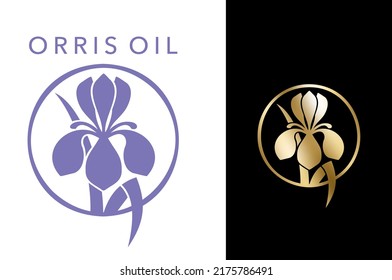 Orris butter icon - essential oil derived from irises and used as flavoring agent and ingredient in perfume production