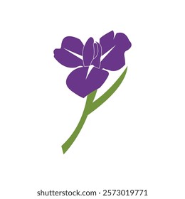 orris flower vector design logo