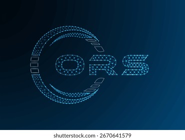 ORS low poly letter logo vector design. ORS lower poly logo design. Low poly logo.