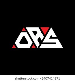 ORS triangle letter logo design with triangle shape. ORS triangle logo design monogram. ORS triangle vector logo template with red color. ORS triangular logo Simple, Elegant, and Luxurious design.