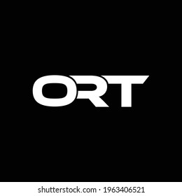 Carta ORT Vector de plantilla de diseño de logotipo inicial