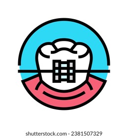 orthodontic braces color icon vector. orthodontic braces sign. isolated symbol illustration