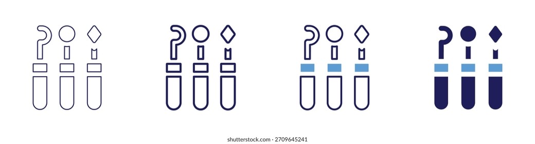Orthodontic braces icon in 4 different styles. Thin Line, Line, Bold Line, Duotone. Duotone style. Editable stroke.