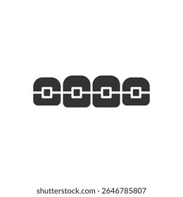 Orthodontic Braces Icon Sign Symbol Vector