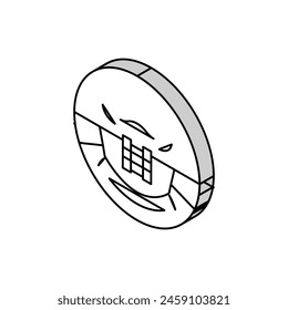 orthodontic braces isometric icon vector. orthodontic braces sign. isolated symbol illustration