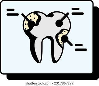 orthodontic brackets placement concept, debonding procedure vector icon design, Dentures symbol,Oral Healthcare sign, Dental instrument stock illustration