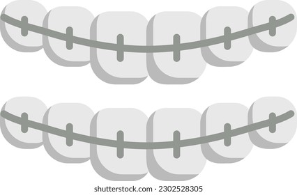 Orthodontic cases vector color icon design, Dentistry symbol, Healthcare sign, Dental instrument stock illustration, Braces or Teeth Aligners concept