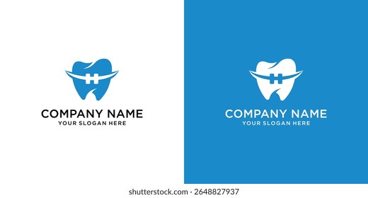 Orthodontic Dental Logo Vector Template.