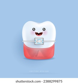 Odontología ortodoncia. alineación de la mordedura del diente, dentición con llaves, llaves dentales. estilo de vida saludable y atención dental. aplicaciones médicas, sitios web y hospitales. vector.