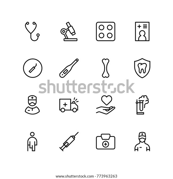 Orthodontic Icon Set Collection Vector Symbols Stock Vector (Royalty ...