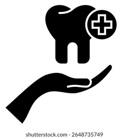 Orthodontic Treatment solid icon isolated on white
