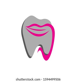 orthodontics smile logo design vector creative mouth and tooth template
