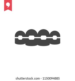 Orthodontics vector icon