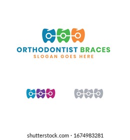 Orthodontist Braces Logo, Tooth Logo, 
 Dental Logo