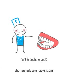 orthodontist with the jaw