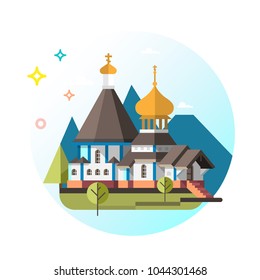 Orthodox Church. Flat design